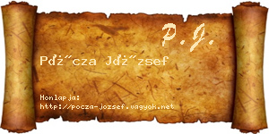 Pócza József névjegykártya