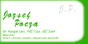 jozsef pocza business card